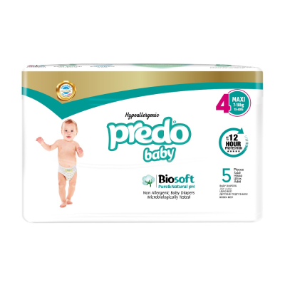 Изображение товара Подгузники Predo Baby №4 Maxi Size (7-18 кг) 5 шт Изображение товара Подгузники Predo Baby №4 Maxi Size (7-18 кг) 5 шт