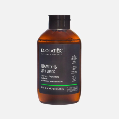 Изображение товара Шампунь Ecolatier Сила и укрепление 400 мл - для всех типов волос для мужчин