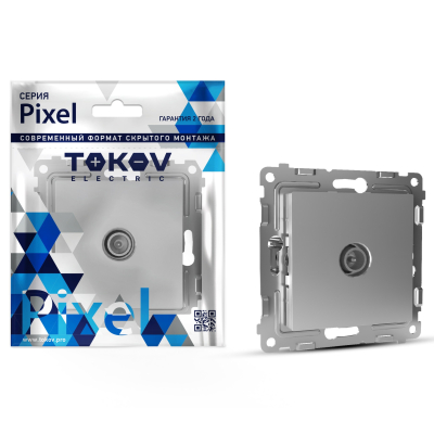 Изображение товара Розетка TV Tokov Electric Pixel алюминиевая оконечная 1db для телевизора Изображение товара Розетка TV Tokov Electric Pixel алюминиевая оконечная 1db для телевизора
