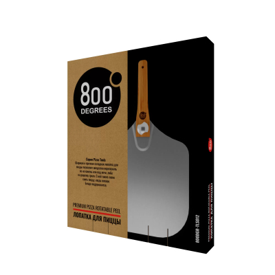 Изображение товара Складная лопатка для пиццы 800 Degrees из бамбука и стали