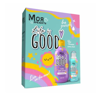 Изображение товара Подарочный набор Моя Прелесть гель для душа крем для тела для девочек 2 предмета