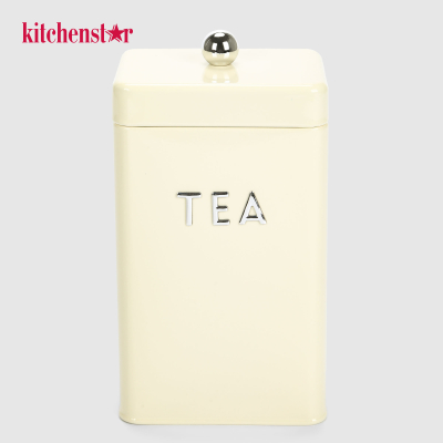 Изображение товара Банка для хранения чая Kitchenstar 1,5 л гальванированная сталь Молочный цвет