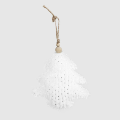 Изображение товара Игрушка ёлочная Mercury NY 18x18 см подвеска из полиэстера Белая