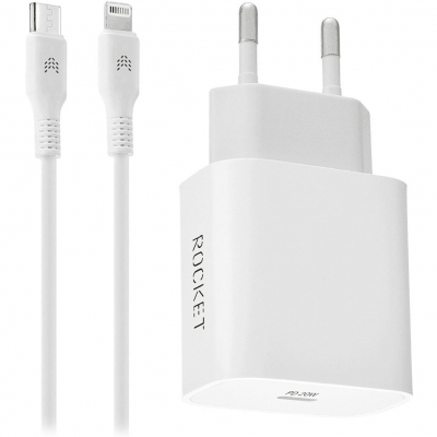 Изображение товара Сетевое зарядное устройство Rocket Space Combo RWCC504WH20CL-C