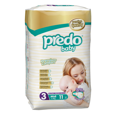 Изображение товара Набор подгузников Predo Baby №3 4-9кг 11 шт 