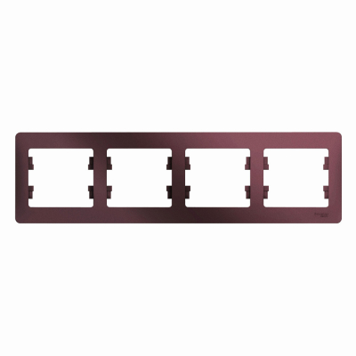 Изображение товара Рамка Шнайдер Глосса  4-постовая , горизонтальная, баклажановый (GSL001104)