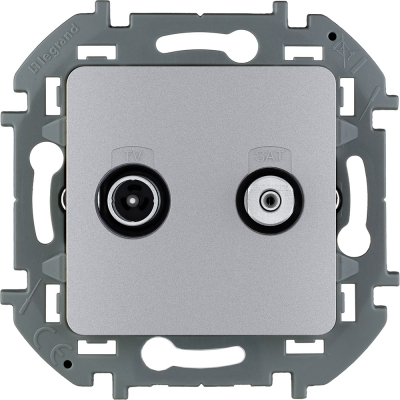 Изображение товара Розетка TV/SAT Legrand Inspiria для схемы "звезда", цвет - алюминий