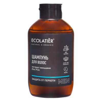 Изображение товара Шампунь ECOLATIER MEN Защита от перхоти 400 мл для всех типов волос