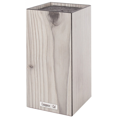 Изображение товара Подставка ComposeEat для кухонных ножей белое дерево 10х10х23см 