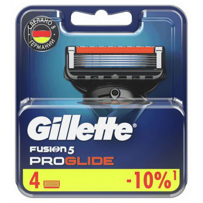 Изображение товара Кассеты для бритья Gillette Fusion ProGlide 4 шт Изображение товара Кассеты для бритья Gillette Fusion ProGlide 4 шт