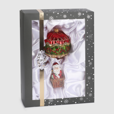 Изображение товара Игрушка ёлочная Snow and Stars Дед Мороз на воздушном шаре