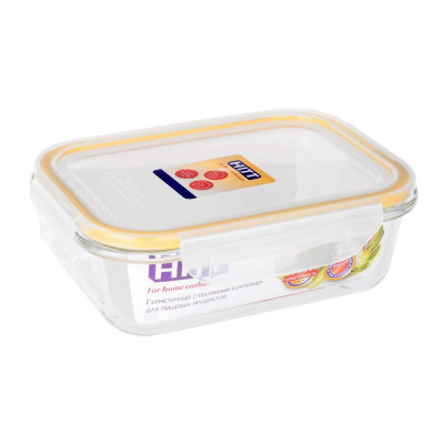 Изображение товара Стеклянный контейнер Hitt 0,63 л с герметичной крышкой для хранения и разогрева