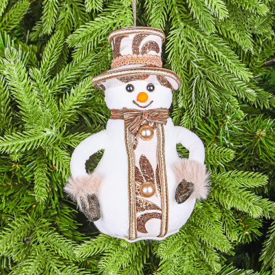 Изображение товара Декор на ёлку James arts снеговик 10х10х18 см праздничное украшение елки
