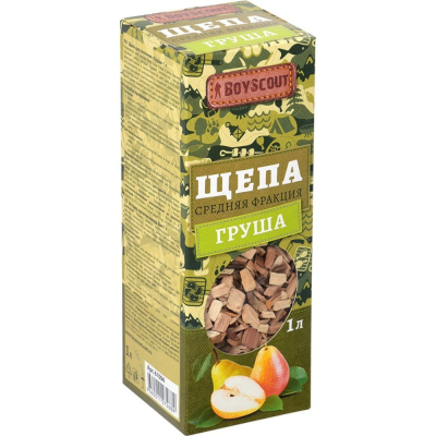 Изображение товара Щепа для копчения BOYSCOUT из груши 1 л для ароматного копчения Изображение товара Щепа для копчения BOYSCOUT из груши 1 л для ароматного копчения