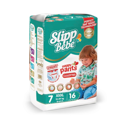 Изображение товара Подгузники-трусики Slipp Bebe № 7 для детей весом 18+ кг, 16 шт