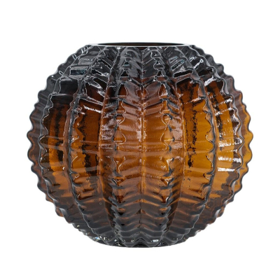 Изображение товара Ваза Glasar карамбола из стекла коричневая 17х17х16 см