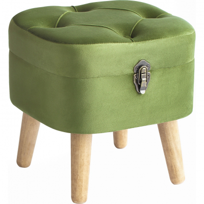 Изображение товара Пуф с крышкой Glasar зеленый 35х34х36 см для хранения и отдыха