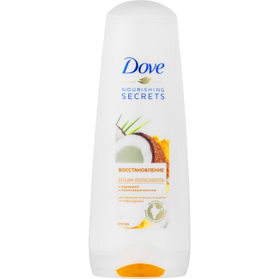Изображение товара Бальзам-ополаскиватель для волос Dove с куркумой и кокосовым маслом 200 мл Изображение товара Бальзам-ополаскиватель для волос Dove с куркумой и кокосовым маслом 200 мл