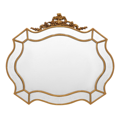 Изображение товара Зеркало в золотистой раме 90х80 см Tengzhou Shengquan стильное настенное зеркало