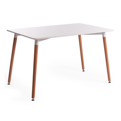 Изображение товара Стол TC Modern John МДФ и дерево белый 120х80х75 см