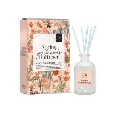 Изображение товара Диффузор-открытка Aroma Harmony Воздух после дождя 30 мл - ароматерапия и серийный дизайн