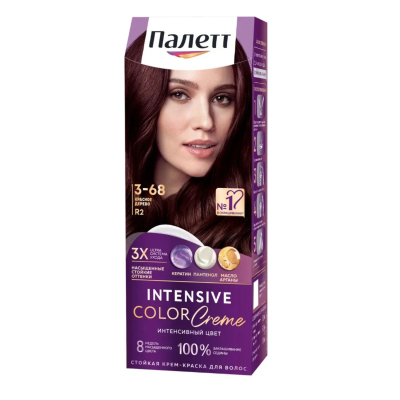 Изображение товара Крем-краска для волос Палетт Интенсивный цвет 3-68 R2 Красное дерево 110 мл