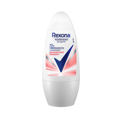 Изображение товара Дезодорант-антиперспирант шариковый Rexona Абсолютный комфорт 50 мл Изображение товара Дезодорант-антиперспирант шариковый Rexona Абсолютный комфорт 50 мл