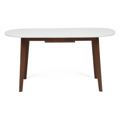 Изображение товара Раздвижной обеденный стол TC 120(150)x80 см с белой столешницей и буковым каркасом