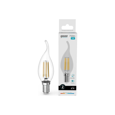 Изображение товара Лампа Gauss Filament Elementary Свеча на ветру 12W 750lm E14 LED