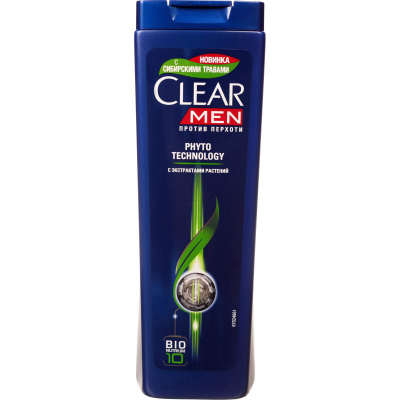 Изображение товара Шампунь Clear Men Против перхоти Phytotechnology 400 мл для мужчин смесь натуральных ингредиентов