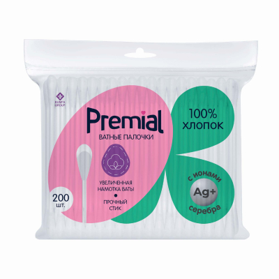 Изображение товара Ватные палочки Premial Classic 200 шт