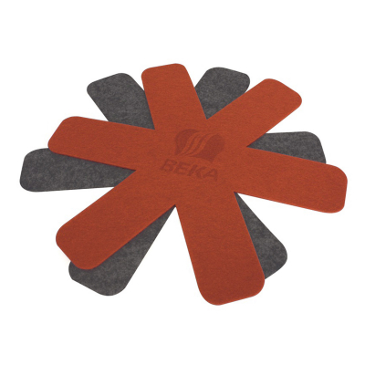 Изображение товара Набор из 2 защитных вкладышей для посуды из фетра красный и серый 38 см BEKA Accessories Изображение товара Набор из 2 защитных вкладышей для посуды из фетра красный и серый 38 см BEKA Accessories