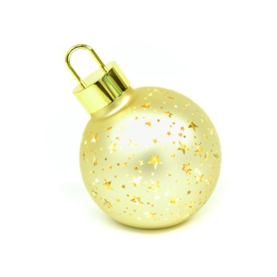 Изображение товара Шар новогодний Mercury NY золотой с подсветкой 23х15х18,5 см