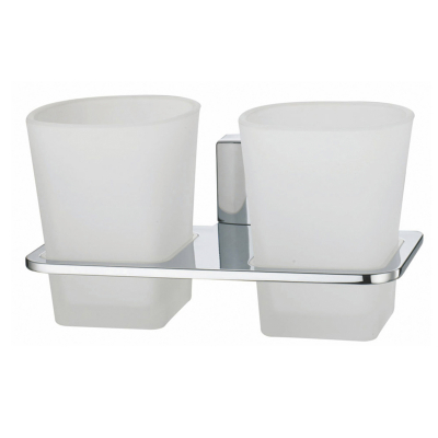 Изображение товара Подстаканник двойной стекло WasserKraft для ванных принадлежностей