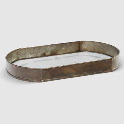 Изображение товара Декоративный поднос P.M. Overseas 32х20х4 см из металла и стекла