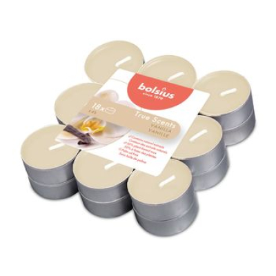 Изображение товара Свечи чайные 4часа 18 шт Bolsius true scents ваниль