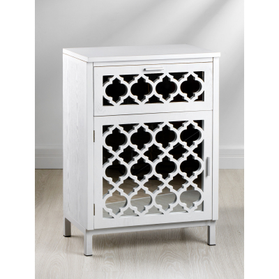 Изображение товара Тумба Glasar белая с ящиком и дверцей 53x36x76 см мебель для хранения