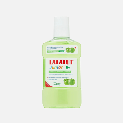 Изображение товара Ополаскиватель Lacalut Junior 6+ Яблоко - укрепление эмали и детское полоскание Изображение товара Ополаскиватель Lacalut Junior 6+ Яблоко - укрепление эмали и детское полоскание