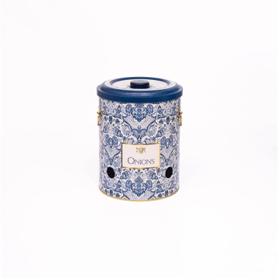 Изображение товара Емкость для овощей Evle blue & white 5 л металлическая без сборки Изображение товара Емкость для овощей Evle blue & white 5 л металлическая без сборки