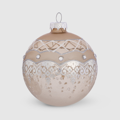 Изображение товара Шар новогодний Baoying yiwen на елку золотой 8 см