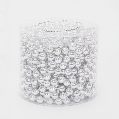 Изображение товара Гирлянда из бусин Yiwu E-commerce серебристая 10 м