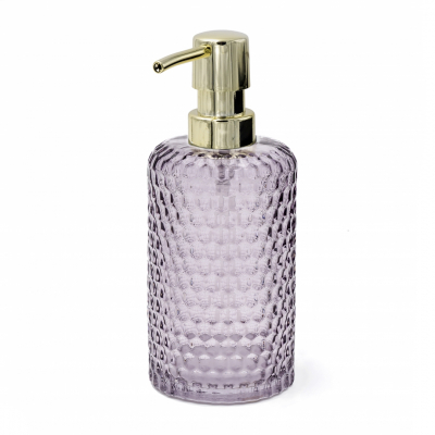 Изображение товара Дозатор для жидкого мыла Ridder Sherine фиолетовый с золотым 7,3х18 см