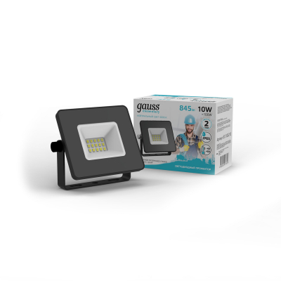 Изображение товара Прожектор Gauss Elementary 10W IP65 освещение зданий и ландшафтов Изображение товара Прожектор Gauss Elementary 10W IP65 освещение зданий и ландшафтов