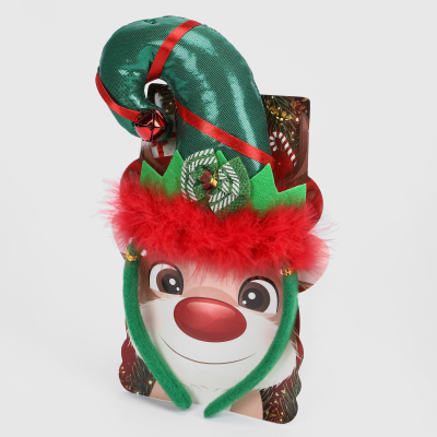 Изображение товара Ободок новогодний Ad trend 14х25 см зеленый праздничный декор