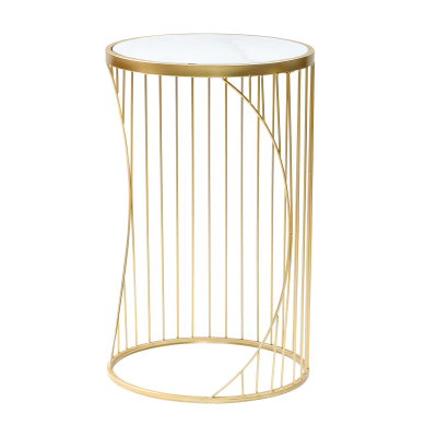 Изображение товара Столик Glasar с белым мрамором 35×35×56 см