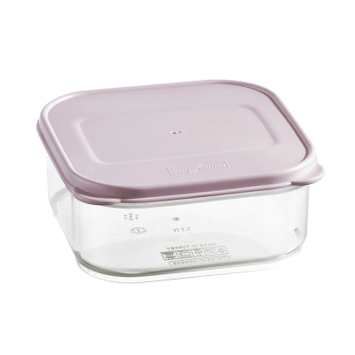 Изображение товара Контейнер для хранения Follow me 1,1 л прозрачный розовый для холодильника и мойки