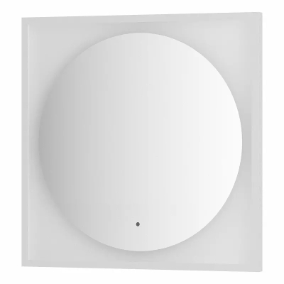 Изображение товара Зеркало Defesto Еclipse 70х70 15W белая рама, с LED-подсветкой, ИК выключатель, нейтральный свет DF 2227R