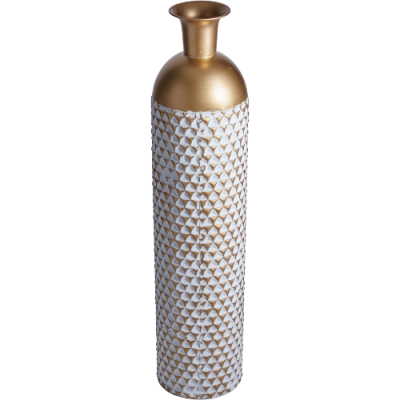 Изображение товара Интерьерная ваза Glasar 18х18х81 см с чеканкой и патиной