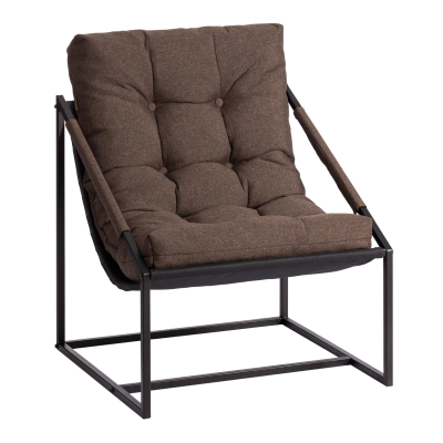 Изображение товара Кресло TC Charli без подлокотника, коричневое, рогожка, 70х70х84 см