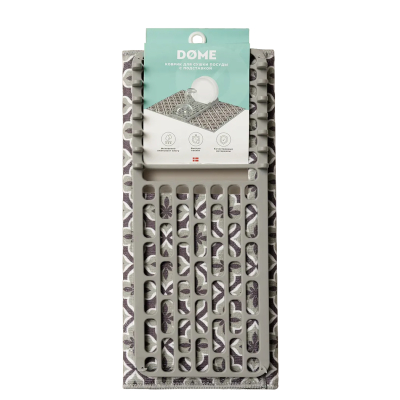 Изображение товара Коврик с подставкой для посуды Dome Марибо серый 38х50 см для кухни